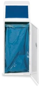 Var Wertstoffsammler, 1x68l, HxBxT 1000x400x400mm, InnenbehĂ€lter Stahl, Korpus Stahl RAL6001, Deckel Stahl RAL6001 â Bild 6