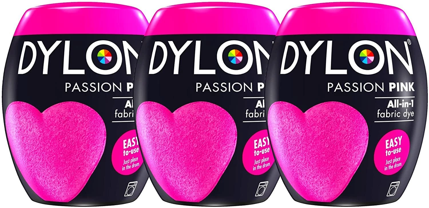 Dylon Leidenschaft Rosa Maschinenfarbstoff Aushülsen 2x350g Färben Farben – Bild 5