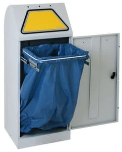 AbfallbehĂ€lter, 1x45l, HxBxT 600x398x410mm, Korpus PP Gelb, Deckel PP Gelb â Bild 7