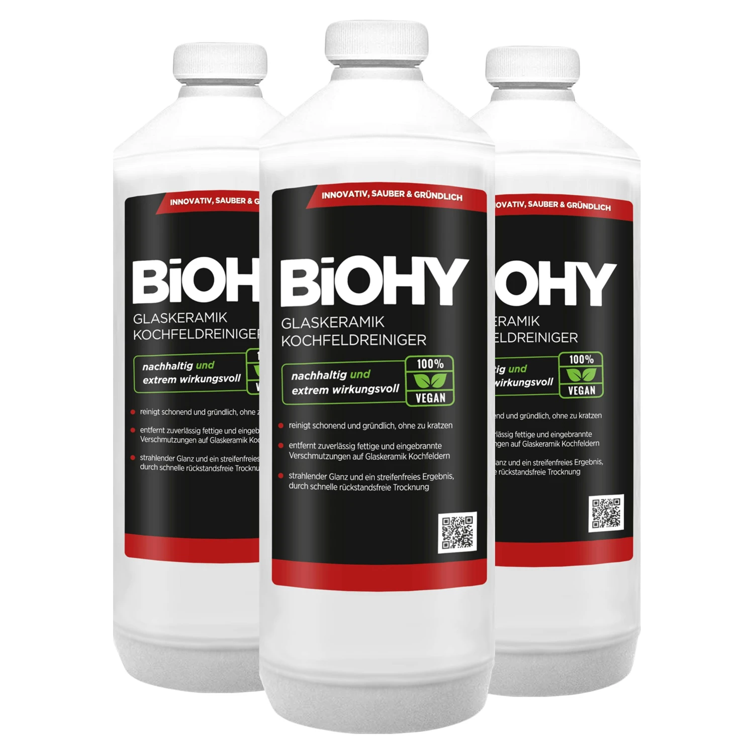 BiOHY Glaskeramik Kochfeldreiniger (2x1l Flasche) | Optimal Zur Reinigung Und Pflege Von Kochfeld Und Induktion | Geeignet Für ALLE GERÄTE – Bild 3