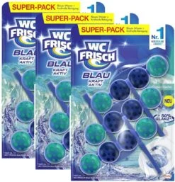 WC FRISCH Kraft Aktiv Blauspüler Ozeanfrische 3x150g WC Reiniger Reinigung