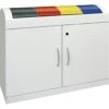 Abfalltrennung TD 4, RAL 7035/RAL 7016, RAL 3000, RAL 1003, RAL 5010, Verz. Innenbehälter, 4x45 Liter