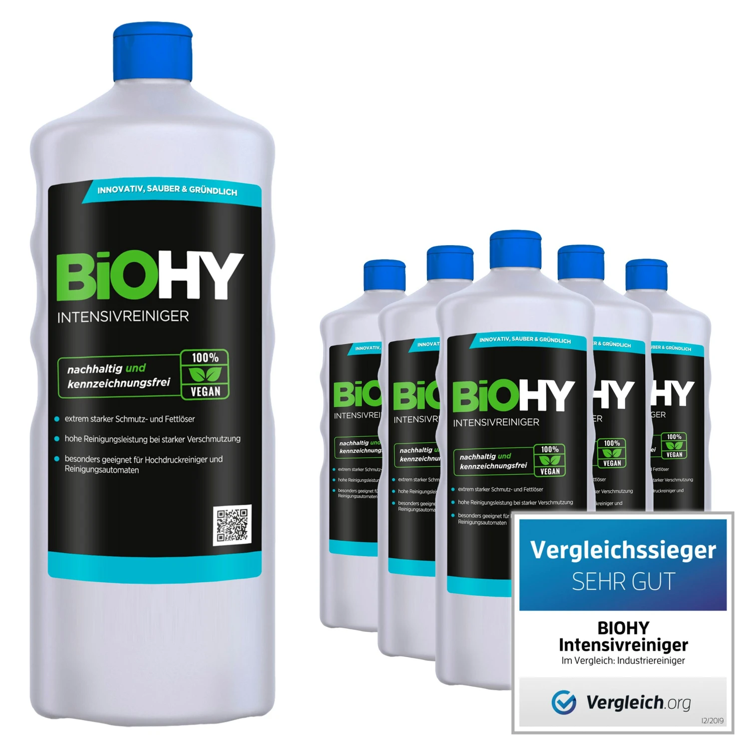 BiOHY Intensivreiniger Universal (2x1l Flasche) | Hochleistungs-INDUSTRIEREINIGER | Grundreiniger Ideal Für Hochdruckreiniger, Schaumarm – Bild 4