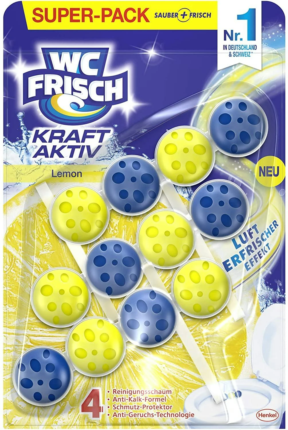 WC-Frisch Kraft Aktiv Ausprobier-Set Duftspüler 4 Düfte 4x1 Stück WC Reiniger – Bild 5