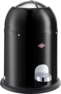 Wesco Abfallbehälter, 6l, HxØ 360x264mm, Innenbehälter Kunststoff, Korpus Stahl Schwarz, Deckel Edelstahl