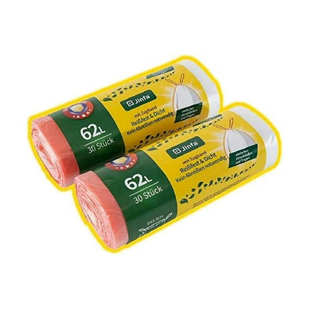 Jinfa 60 Müllbeutel Mit Zugband | Transparent | 69x85 Cm | Für Jinfa Metalltonne 62 L – Bild 3