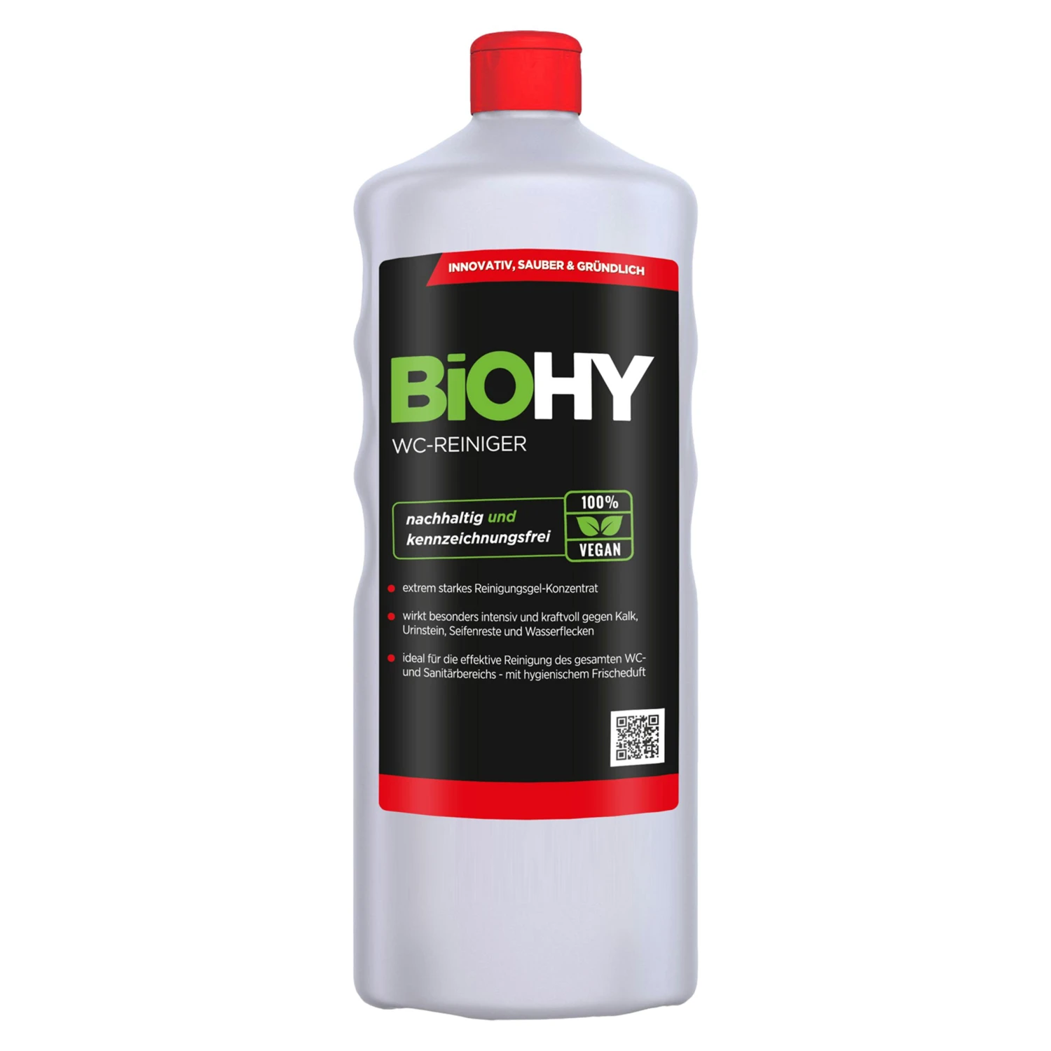 BiOHY WC-Reiniger (480x1l Flasche) | EXTRA STARK | Profi Bio Konzentrat | Dickflüssiges Reinigungs-Gel | Ideal Gegen Urinstein – Bild 5