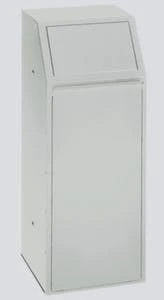 Var Wertstoffsammler, 1x68l, HxBxT 1000x400x400mm, InnenbehĂ€lter Stahl, Korpus Stahl RAL6001, Deckel Stahl RAL6001 â Bild 4