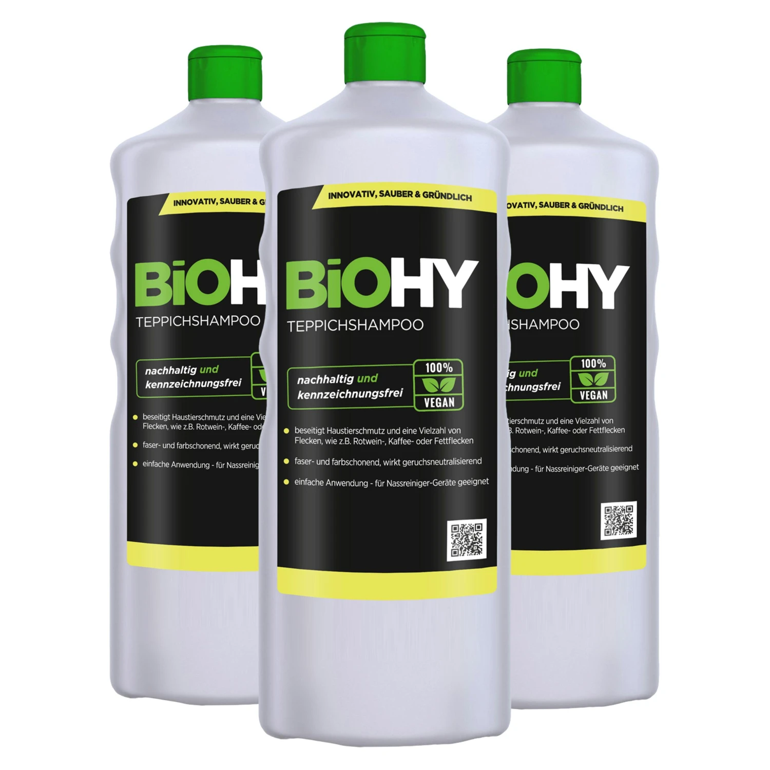 BiOHY Teppichshampoo (6x1l Flasche) | Teppichreiniger Ideal Zur Entfernung Von Hartnäckigen Flecken | SPEZIELL FÜR WASCHSAUGER ENTWICKELT – Bild 3
