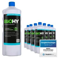 BiOHY Intensivreiniger Universal (9x1l Flasche) | Hochleistungs-INDUSTRIEREINIGER | Grundreiniger Ideal Für Hochdruckreiniger, Schaumarm