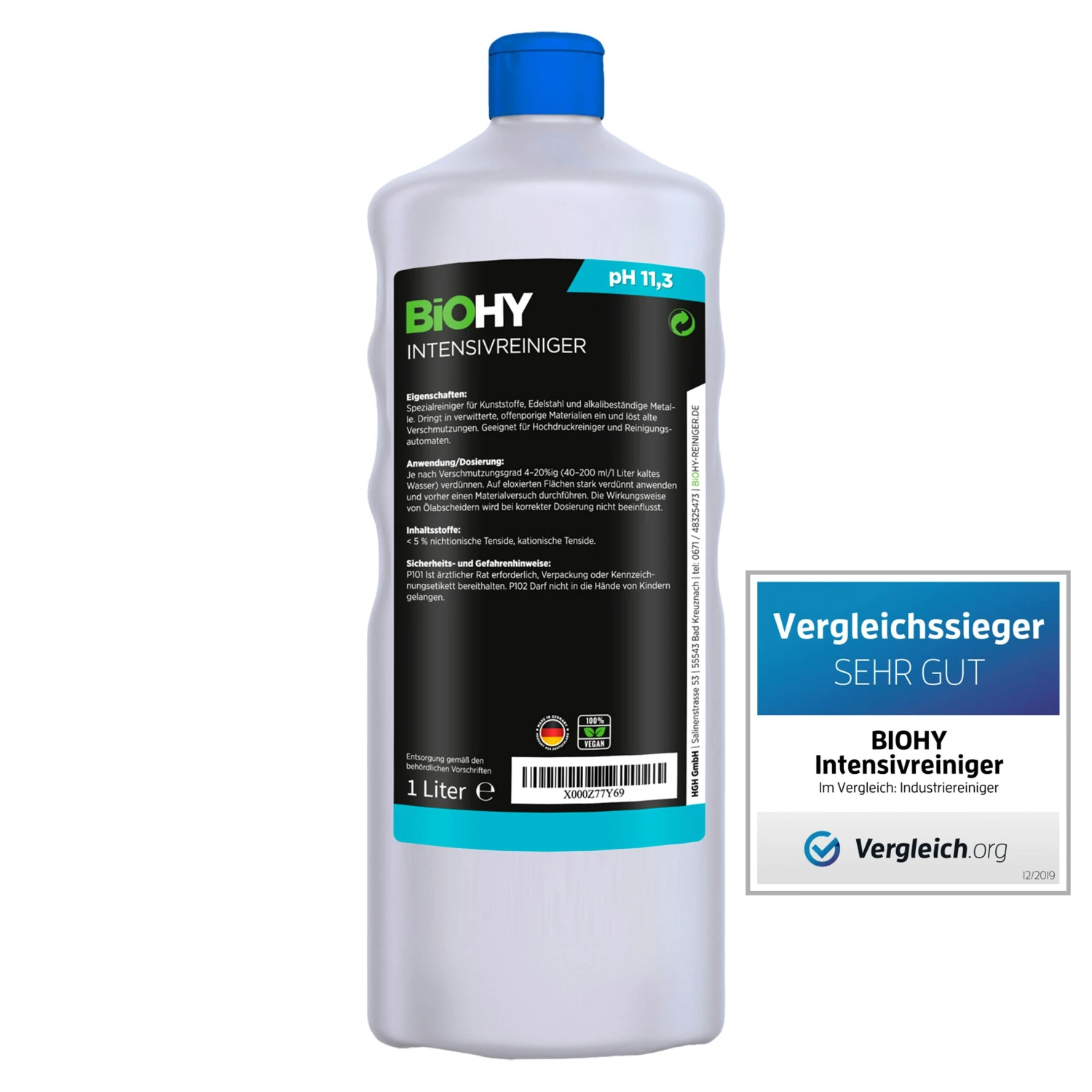 BiOHY Intensivreiniger Universal (2x1l Flasche) | Hochleistungs-INDUSTRIEREINIGER | Grundreiniger Ideal Für Hochdruckreiniger, Schaumarm – Bild 6