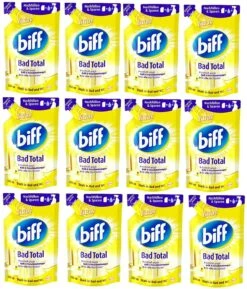 Biff Bad Total Zitrus Badreiniger Bad Reiniger Badezimmer 12x250 Ml Nachfüllpack
