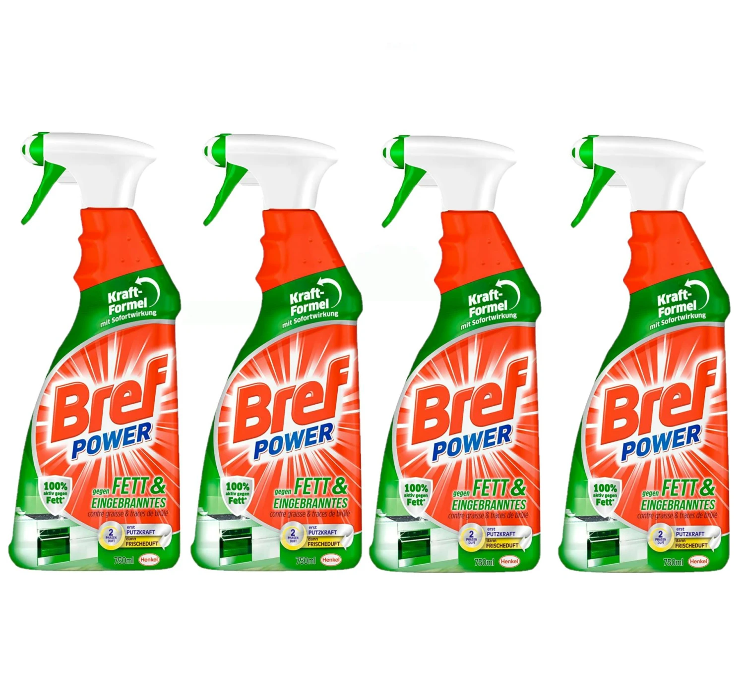 Bref Power Gegen Kalk Und Schmutz Kalkreiniger 4x750 Ml Sprühflasche Reiniger – Bild 4