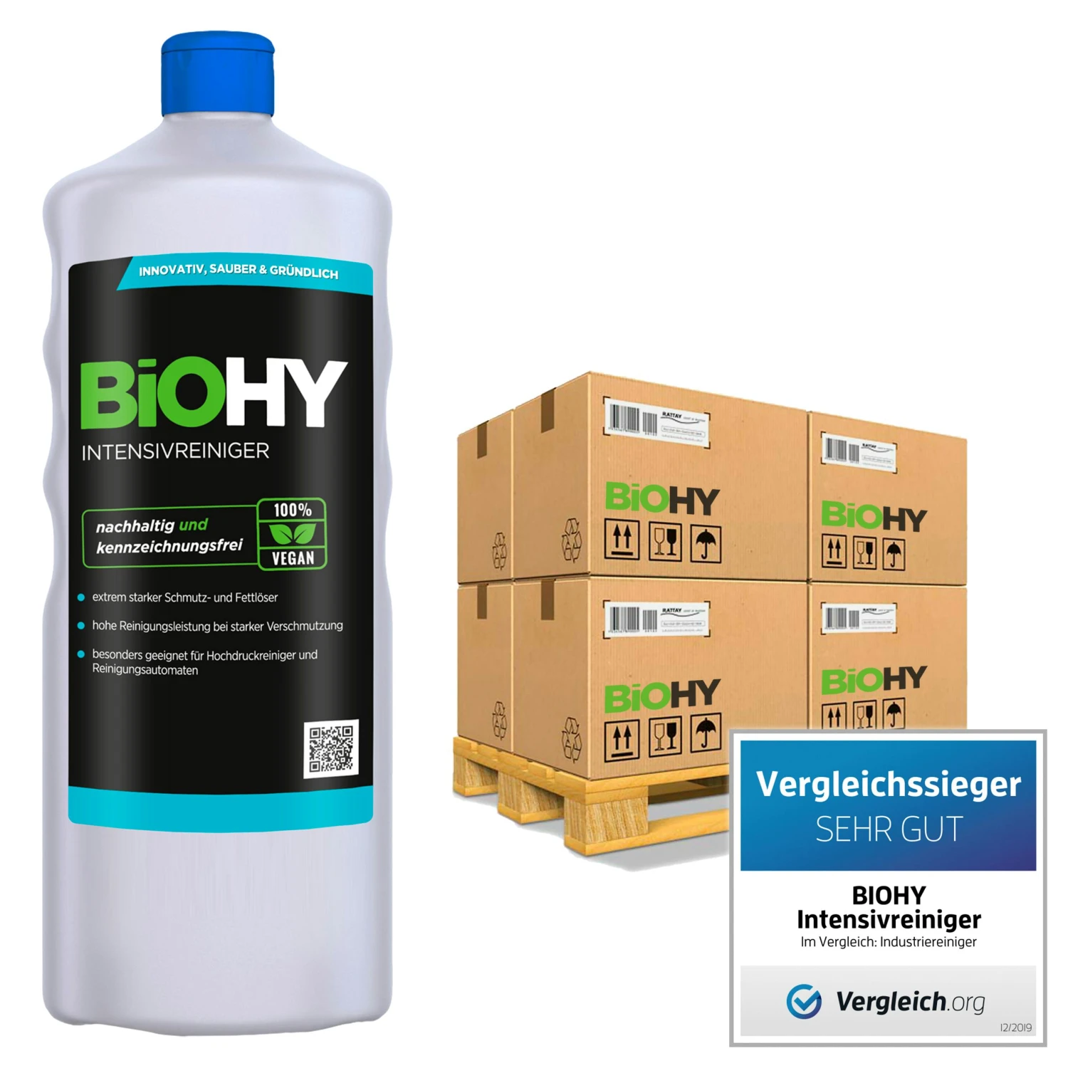 BiOHY Intensivreiniger Universal (2x1l Flasche) | Hochleistungs-INDUSTRIEREINIGER | Grundreiniger Ideal Für Hochdruckreiniger, Schaumarm – Bild 2