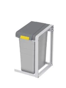 Abfallsammler, Erweiterung, 1x35l, HxBxT 570x350x415mm, Innenbeh. Kunststoff, Korpus Kunststoff Telegrau