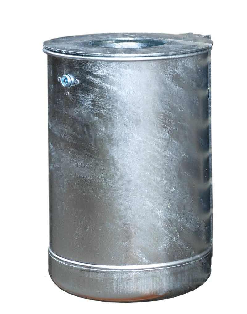 Stand-AbfallbehĂ€lter Ca. 35 L, Gelocht Feuerverzinkt â Bild 7