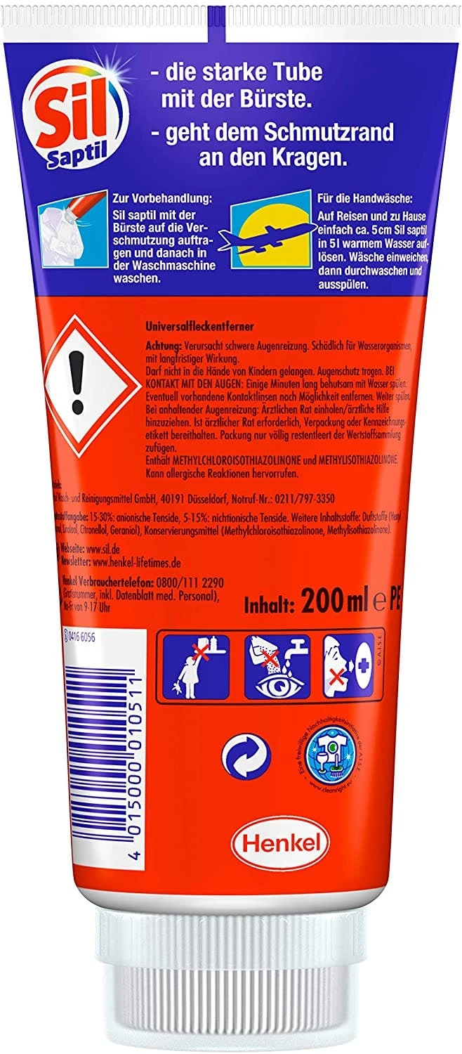 Sil Saptil Für Reise Vorbehandlung 200 Ml Universalfleckenentferner Reiniger – Bild 2
