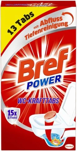 Bref Power WC Krafttabs Reiniger 15x Effekt 325g Abfluss Tiefenreinigung