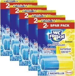 WC FRISCH DuftspĂĽler Lemon 5er Pack WC-Reiniger WC-Duftstein 5x2StĂĽck NachfĂĽller