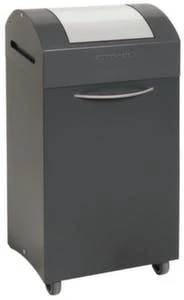 Tretabfalleimer Mit Rollen, Inhalt 80 Liter, HxBxT 740 X 490 X 420 Mm, Korpus Grau, Deckel Schwarz – Bild 6